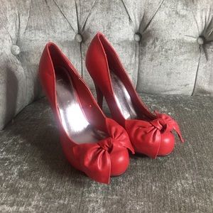 Ruby red high heels